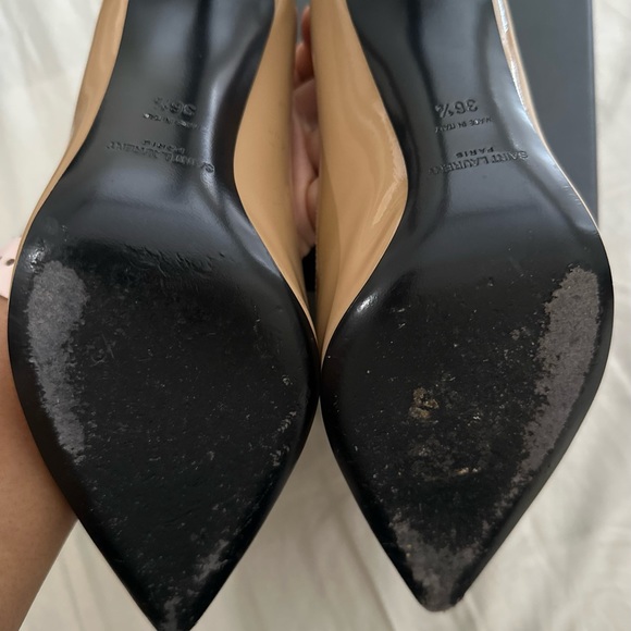 Authentic YSL Patent Leather Nude Pumps. 36.5 - Picture 2 of 6